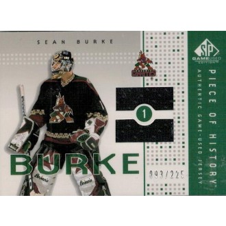 Jersey karty - Burke Sean - 2002-03 SP Game Used Piece of History No.PH-SB