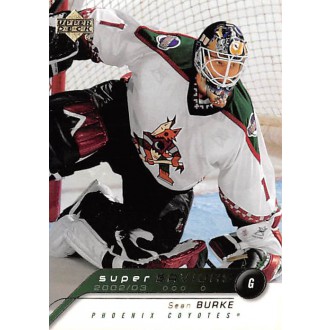 Insertní karty - Burke Sean - 2002-03 Upper Deck Super Saviors No.SA11