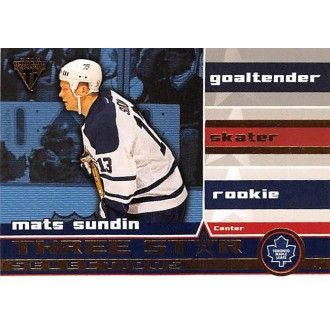 Insertní karty - Sundin Mats - 2001-02 Titanium Three-Star Selections No.19
