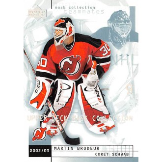 Řadové karty - Brodeur Martin, Schwab Corey - 2002-03 Mask Collection No.50
