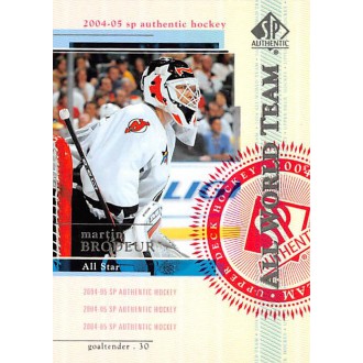 Řadové karty - Brodeur Martin - 2004-05 SP Authentic No.122