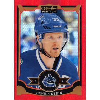 Paralelní karty - Sedin Henrik - 2015-16 O-Pee-Chee Platinum Red Prism No.33