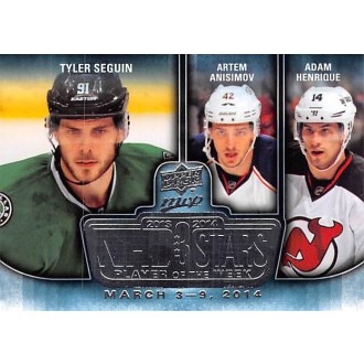 Insertní karty - Seguin Tyler, Anisimov Artem, Henrique Adam - 2014-15 MVP NHL 3 Stars Player of the Week No.3SW-03.10.14
