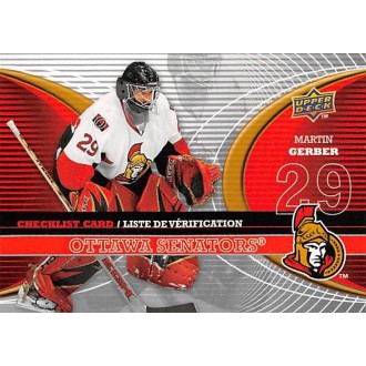 Insertní karty - Gerber Martin - 2008-09 McDonalds Upper Deck Canadian Goalie Checklist No.CL-OTT