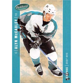 Řadové karty - McCauley Alyn - 2005-06 Parkhurst No.407