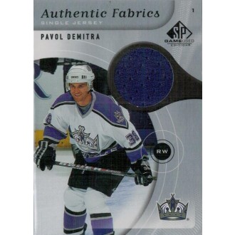 Jersey karty - Demitra Pavol - 2005-06 SP Game Used Authentic Fabrics No.AF-DE