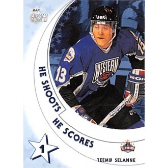 Insertní karty - Selanne Teemu - 2002-03 BAP All-Star Edition He Shoots He Scores Points No.5