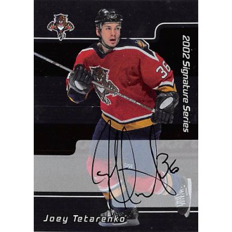 Podepsané karty - Tetarenko Joey - 2001-02 BAP Signature Series Autographs No.133