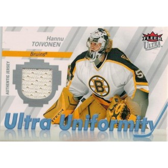 Jersey karty - Toivonen Hannu - 2007-08 Ultra Uniformity No.U-HT