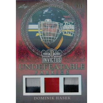 Jersey karty - Hašek Dominik - 2017-18 Leaf Invictus Undefeatable Fabric Prime Red No.UFP-07