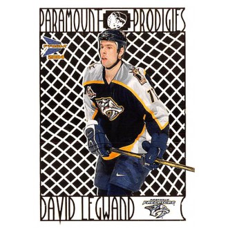 Insertní karty - Legwand David - 2003-04 Prism Paramount Prodigies No.15
