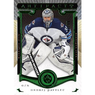 Paralelní karty - Pavelec Ondřej - 2015-16 Artifacts Emerald  No.14