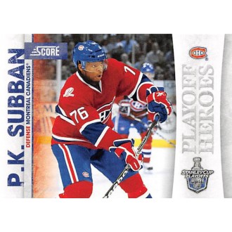 Insertní karty - Subban P.K. - 2010-11 Score Playoff Heroes No.16