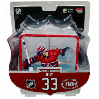 Hokejové figurky - Figurka Patrick Roy Limited Edition s brankou - Montreal Canadiens - Imports Dragon