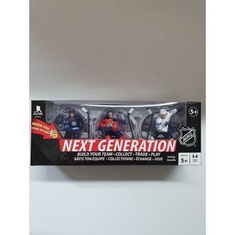 Hokejové figurky - Figurky Next Generation - Patrik Laine, Connor McDavid, Auston Matthews - Imports Dragon