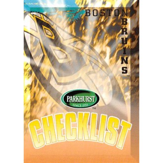Řadové karty - Boston Bruins Checklist - 1995-96 Parkhurst International No.288
