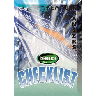 Řadové karty - New York Rangers Checklist - 1995-96 Parkhurst International No.414
