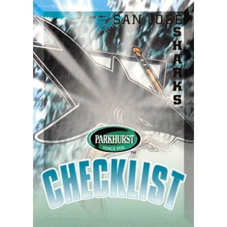 Řadové karty - San Jose Sharks Checklist - 1995-96 Parkhurst International No.459
