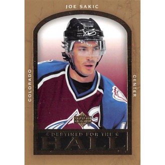 Insertní karty - Sakic Joe - 2005-06 Upper Deck Destined for the Hall No.DH3