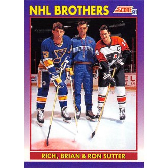Řadové karty - Sutter Rich, Sutter Brian, Sutter Ron - 1991-92 Score American No.378