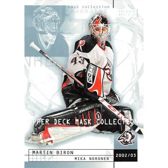 Řadové karty - Biron Martin, Noronen Mika - 2002-03 Mask Collection No.11
