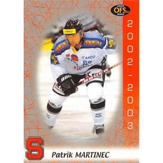 Extraliga OFS - Martinec Patrik - 2002-03 OFS No.10