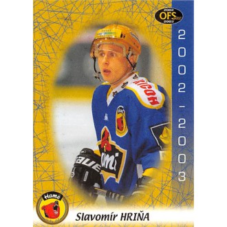 Extraliga OFS - Hriňa Slavomír - 2002-03 OFS No.29