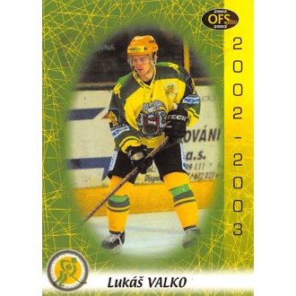 Extraliga OFS - Valko Lukáš - 2002-03 OFS No.80