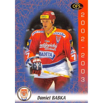 Extraliga OFS - Babka Daniel - 2002-03 OFS No.168
