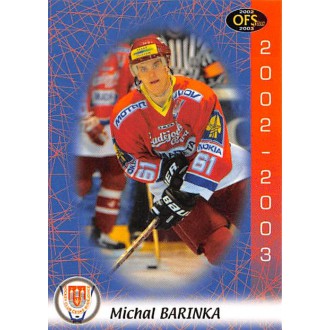 Extraliga OFS - Barinka Michal - 2002-03 OFS No.169