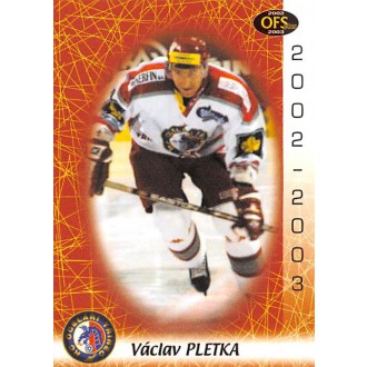 Extraliga OFS - Pletka Václav - 2002-03 OFS No.311
