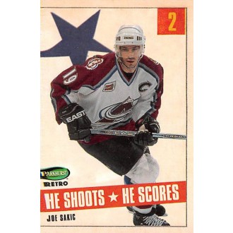 Insertní karty - Sakic Joe - 2002-03 Parkhurst Retro He Shoots He Scores Points No.17