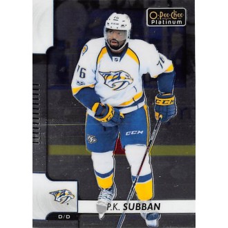 Řadové karty - Subban P.K. - 2017-18 O-Pee-Chee Platinum No.20