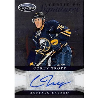 Podepsané karty - Tropp Corey - 2012-13 Certified Signatures No.CS-TRO