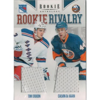 Jersey karty - Erixon Tim, De Haan Calvin - 2011-12 Rookie Anthology Rookie Rivalry Dual Jerseys No.6