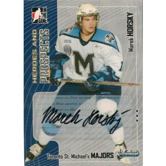Podepsané karty - Horský Marek - 2005-06 ITG Heroes and Prospects Autographs Series II No.A-MHO