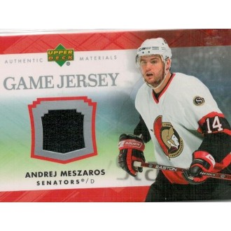 Jersey karty - Meszaros Andrej - 2007-08 Upper Deck Game Jerseys - black No.J-ME