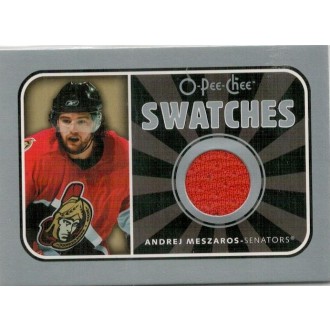 Jersey karty - Meszaros Andrej - 2006-07 O-Pee-Chee Swatches - red No.S-AM