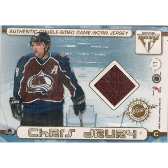 Jersey karty - Drury Chris, Hejduk Milan - 2001-02 Titanium Double-Sided Jerseys No.11