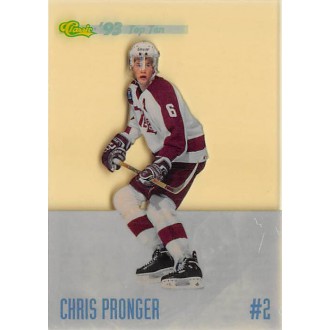 Insertní karty - Pronger Chris - 1993-94 Classic Top Ten No.DP2