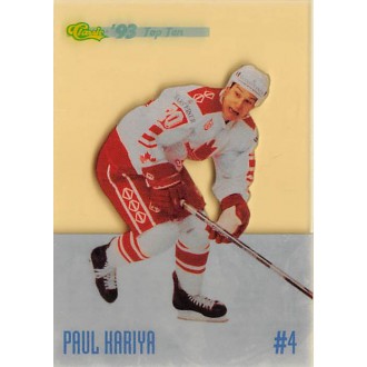 Insertní karty - Kariya Paul - 1993-94 Classic Top Ten No.DP4