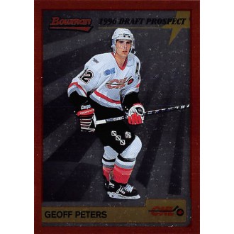 Insertní karty - Peters Geoff - 1995-96 Bowman Draft Prospect No.P26