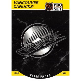 Řadové karty - Vancouver Canucks - 1990-91 Pro Set No.584