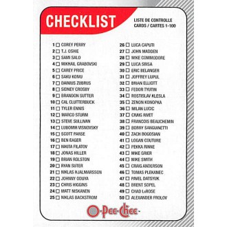Řadové karty - Checklist 1-100 - 2010-11 O-Pee-Chee No.496