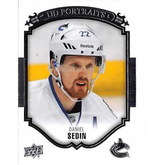 Insertní karty - Sedin Daniel - 2015-16 Upper Deck UD Portraits No.P24