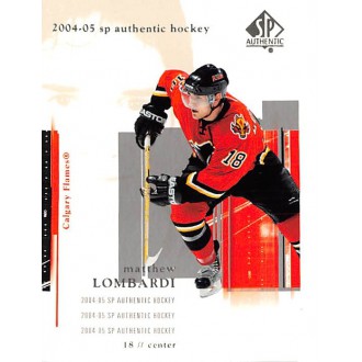 Řadové karty - Lombardi Matthew - 2004-05 SP Authentic No.15