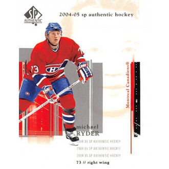Řadové karty - Ryder Michael - 2004-05 SP Authentic No.46