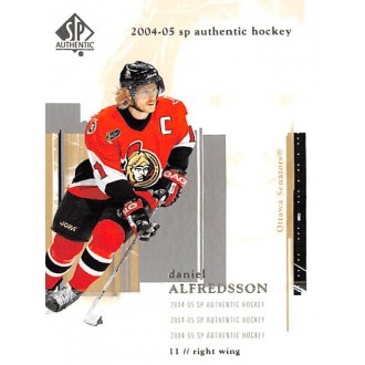 Řadové karty - Alfredsson Daniel - 2004-05 SP Authentic No.60
