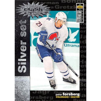 Insertní karty - Forsberg Peter - 1995-96 Collectors Choice Crash the Game Silver Prize No.C20