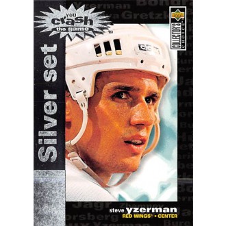 Insertní karty - Yzerman Steve - 1995-96 Collectors Choice Crash the Game Silver Prize No.C26